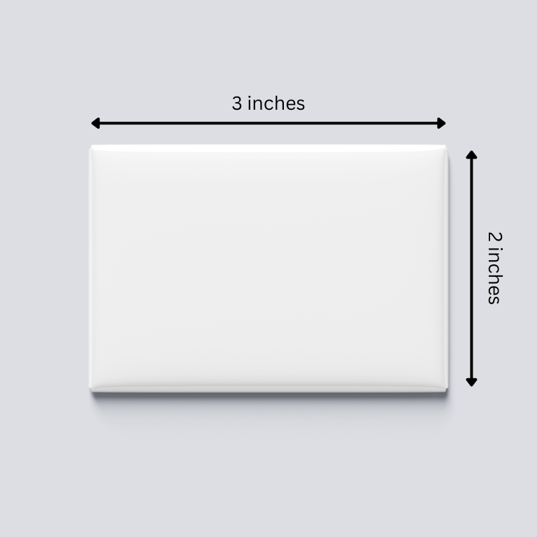 Rectangular white object with dimensions labeled on a gray background