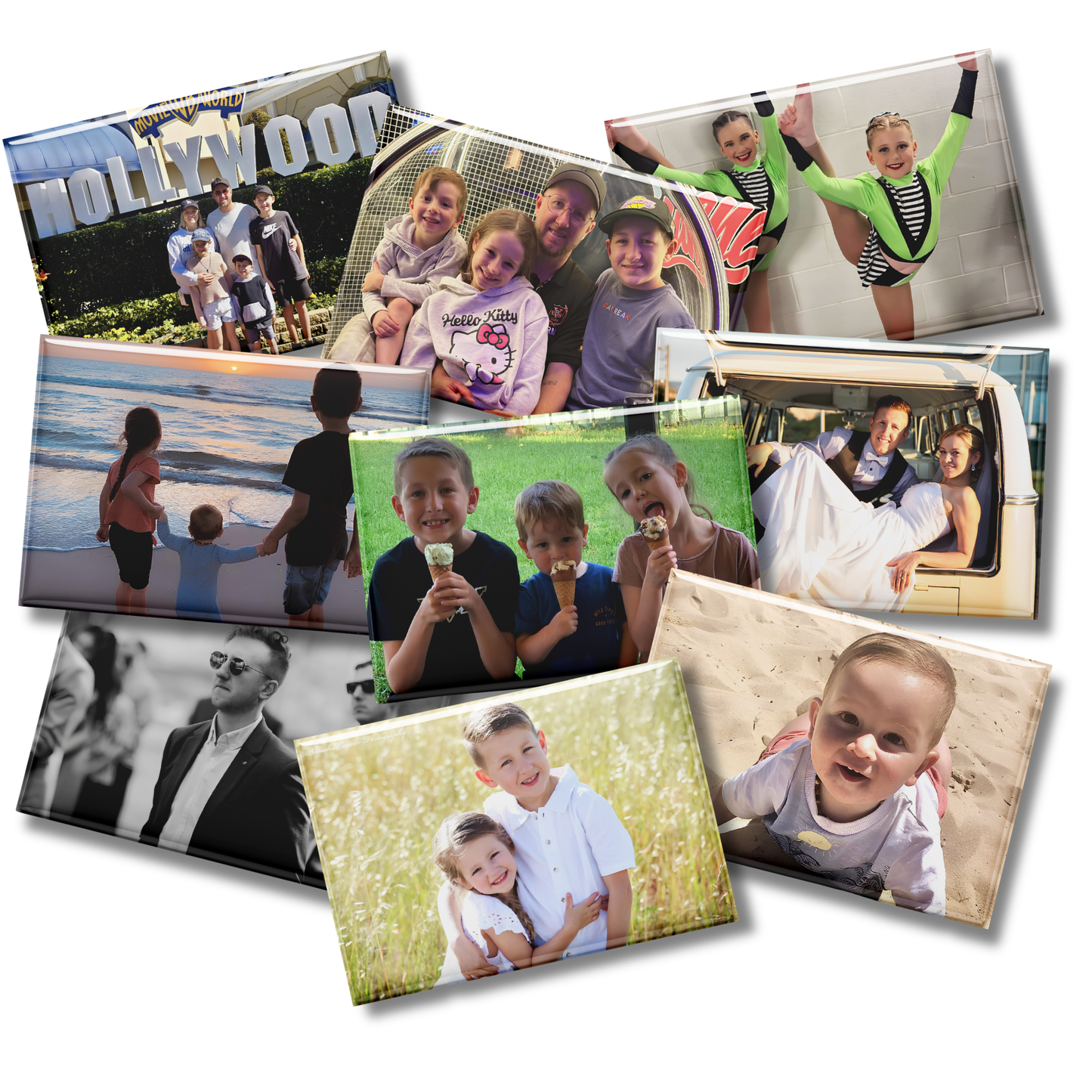 Custom Photo Magnets – Personalised Fridge Magnets (Set of 4, 9 or 15) | 5.3cm x 8cm