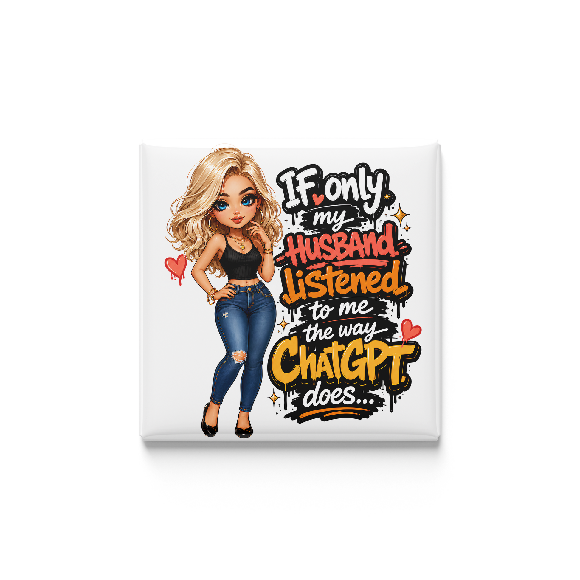 Cartoon character with text on a white background