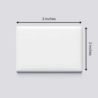Rectangular white object with dimensions labeled on a gray background